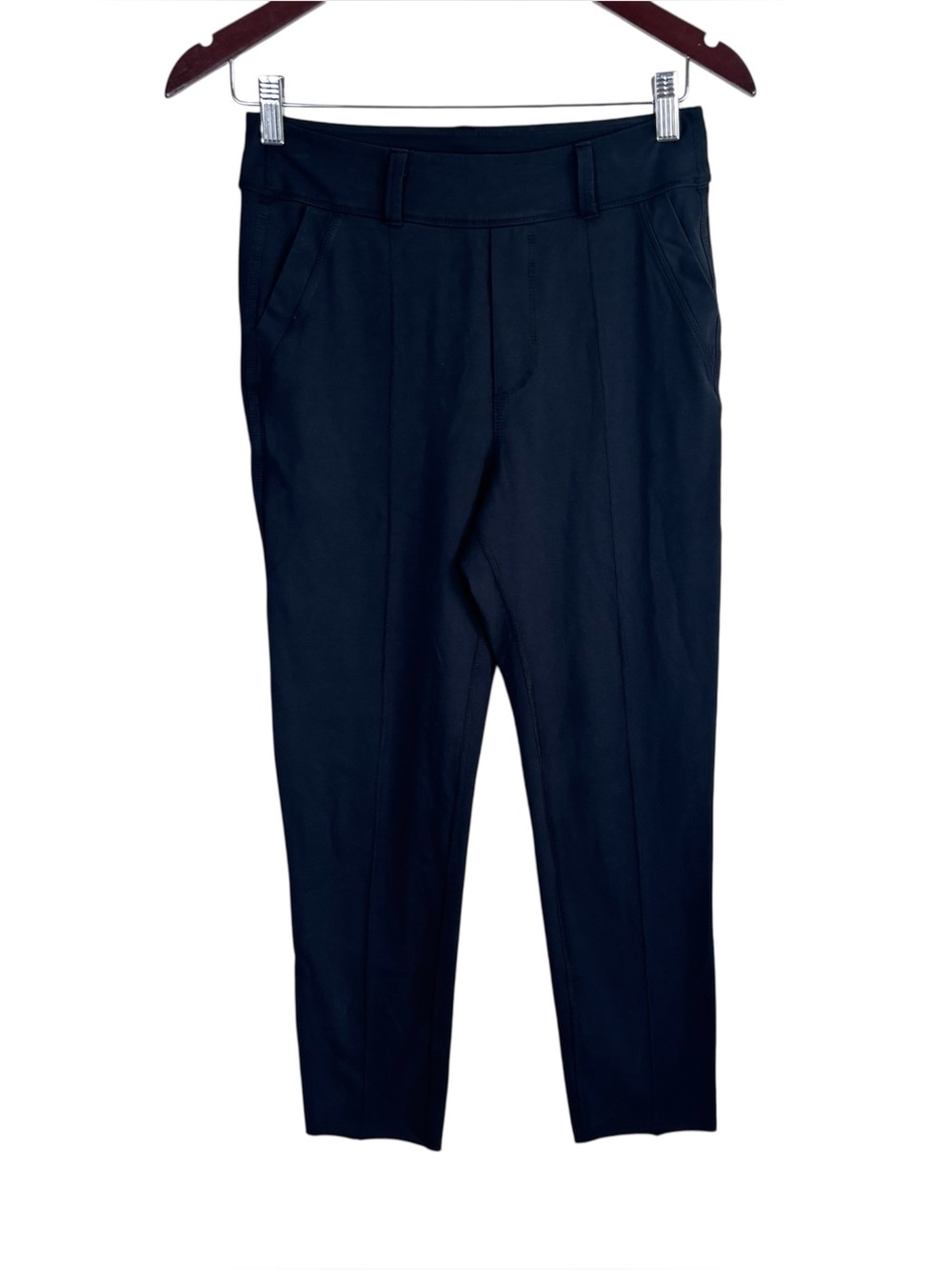Frank & Eileen Murphy Billion Dollar Pant Women’s Size Small In Navy Raw Hem